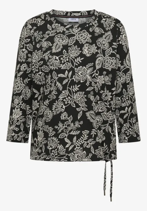 Gemustertes Shirt raw khaki