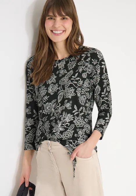 Gemustertes Shirt raw khaki