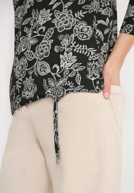 Gemustertes Shirt raw khaki