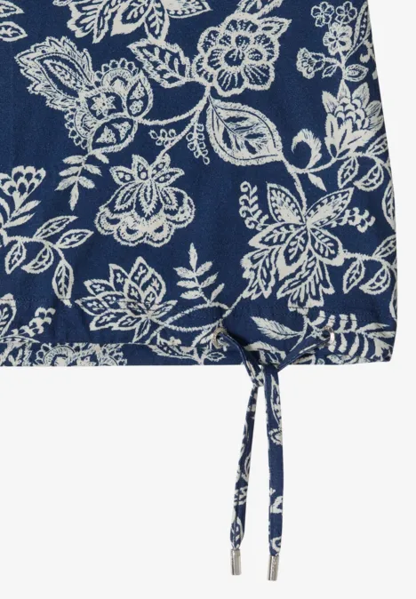 Gemustertes Shirt sporty denim blue