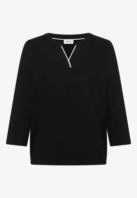 Shirt in Unifarbe Black