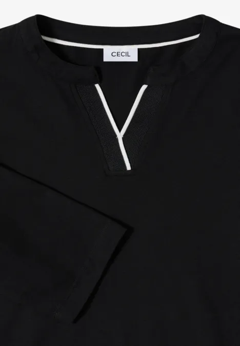Shirt in Unifarbe Black