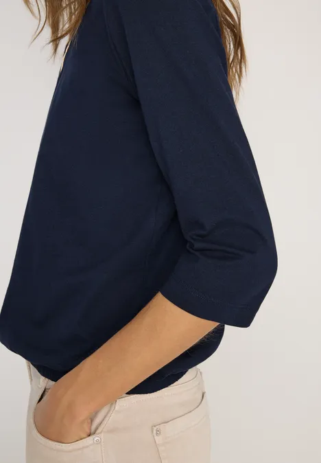 Shirt in Unifarbe universal blue