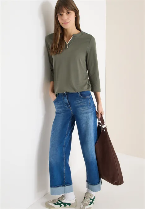 T-shirt en couleur unie khaki