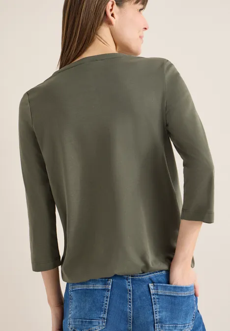 T-shirt en couleur unie khaki