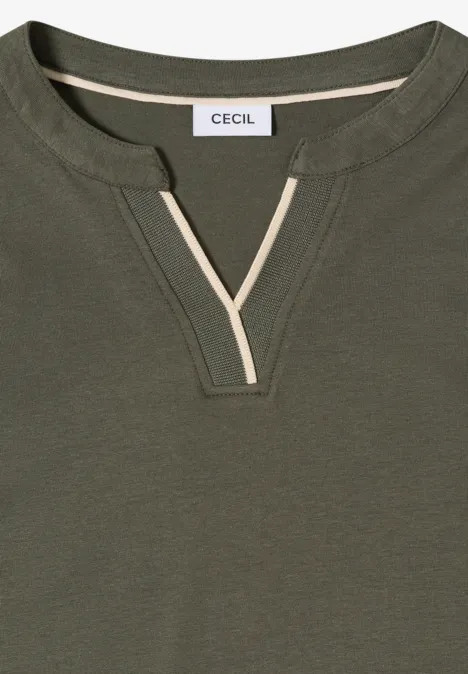 T-shirt en couleur unie khaki