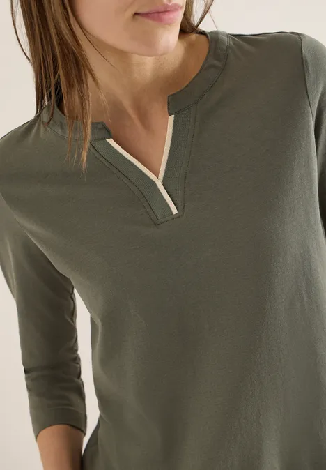 T-shirt en couleur unie khaki