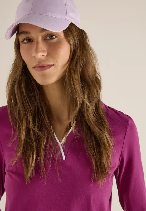 T-shirt en couleur unie magenta purple