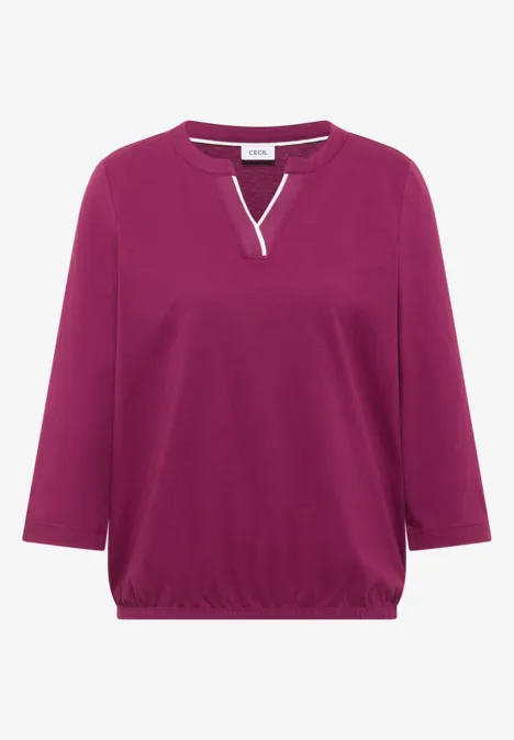 T-shirt en couleur unie magenta purple