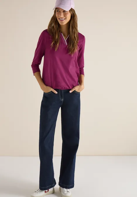 T-shirt en couleur unie magenta purple