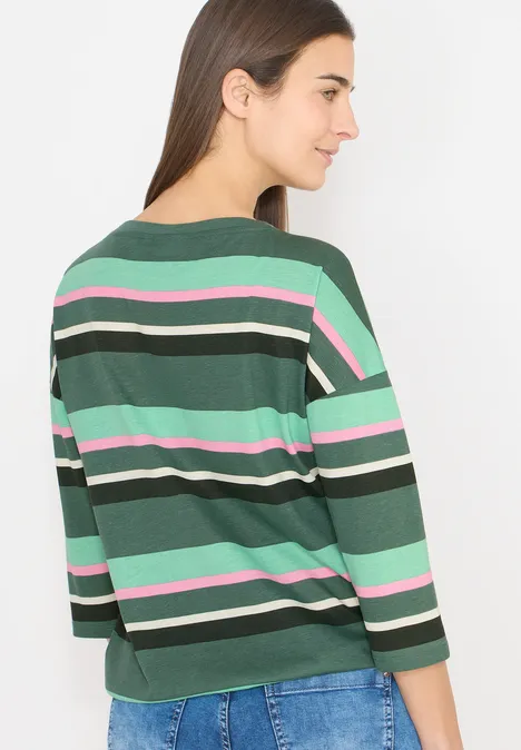 Gestreiftes Shirt khaki