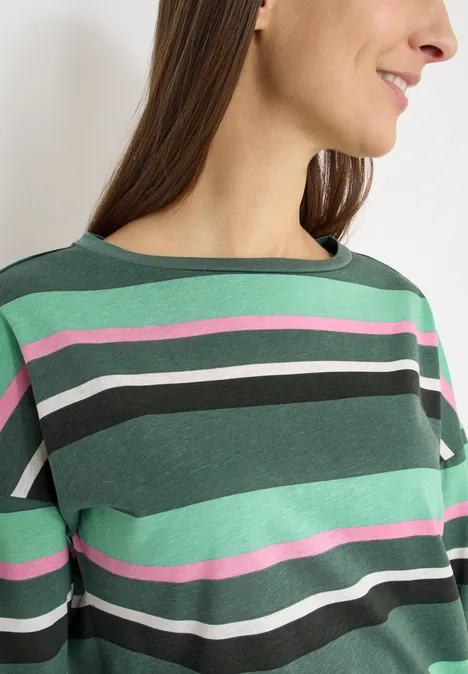 Gestreiftes Shirt khaki