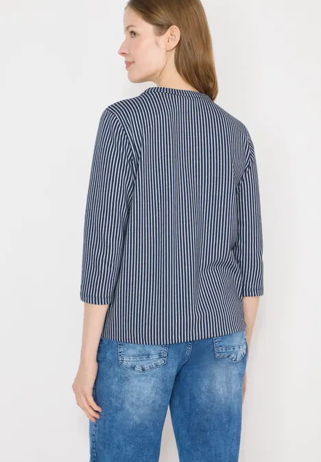 T-shirt à rayures sporty denim blue