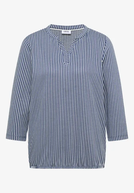 T-shirt à rayures sporty denim blue