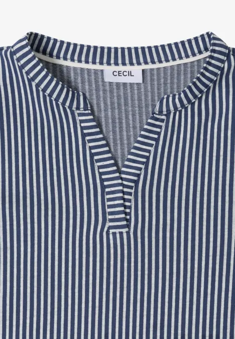 T-shirt à rayures sporty denim blue