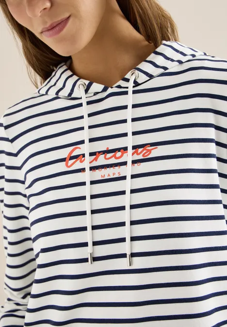 Sweat à capuche rayé universal blue