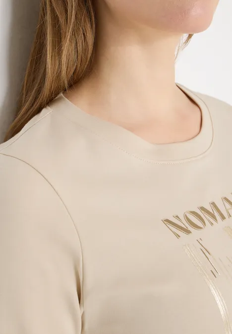 T-shirt avec impression sur le devant pearl beige