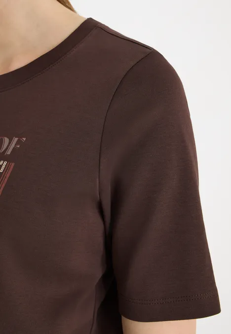 Koszulka z nadrukiem macchiato brown Koszulka z nadrukiem macchiato brown