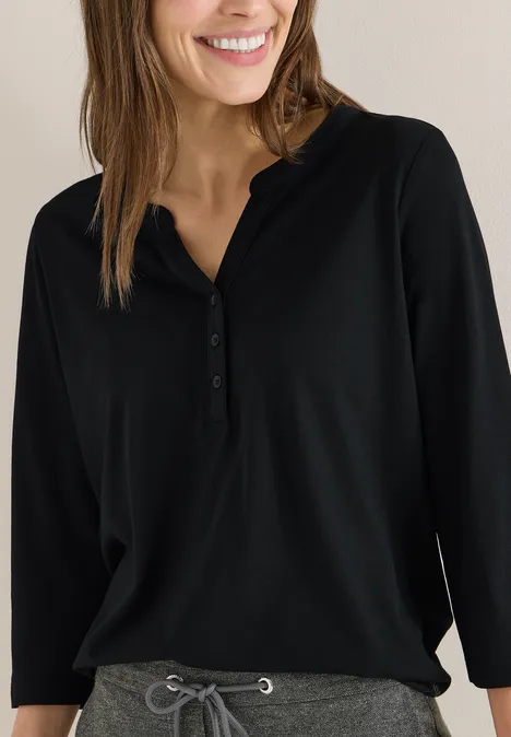 T-shirt au look tunique Black