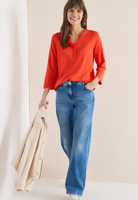 T-shirt au look tunique cherry tomato orange