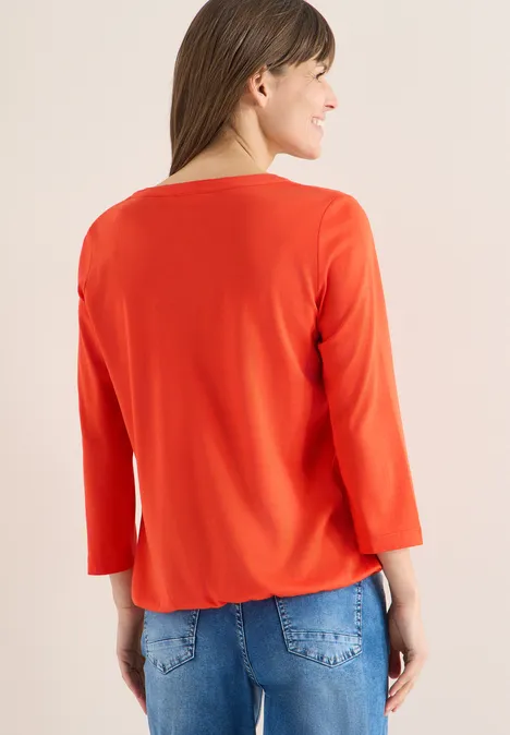 T-shirt au look tunique cherry tomato orange