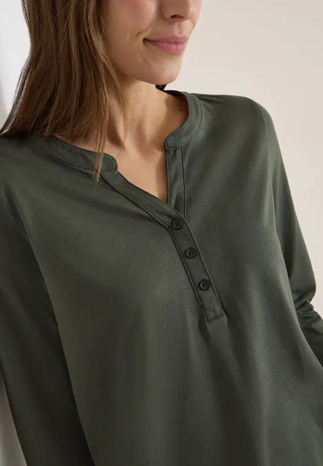 T-shirt au look tunique khaki