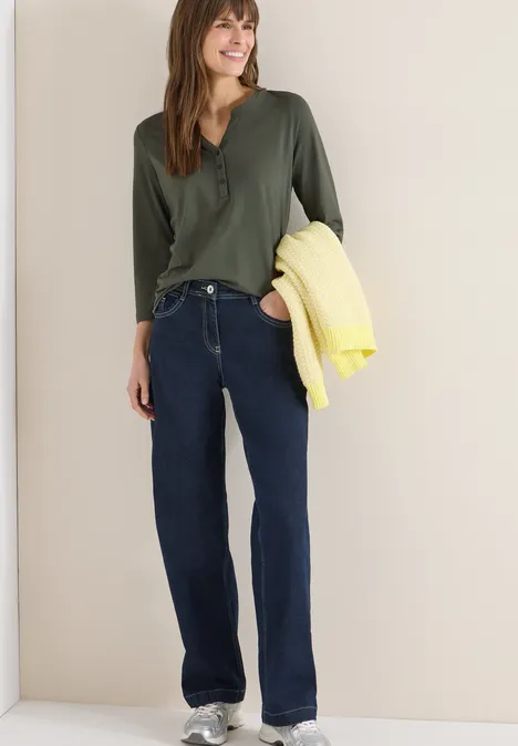 T-shirt au look tunique khaki