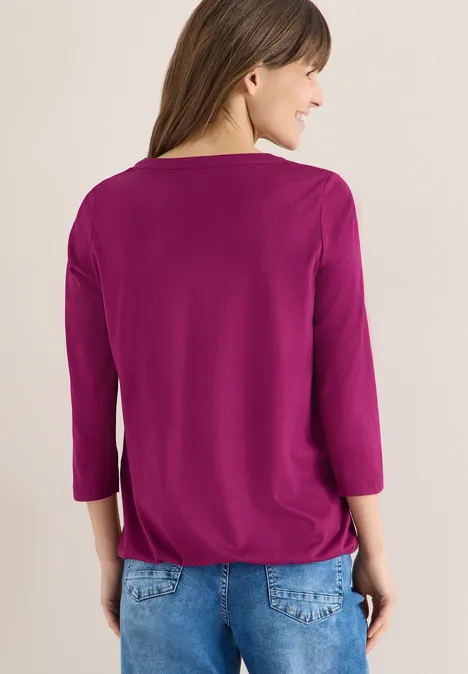 T-shirt au look tunique magenta purple