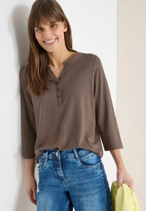 T-shirt au look tunique urban taupe