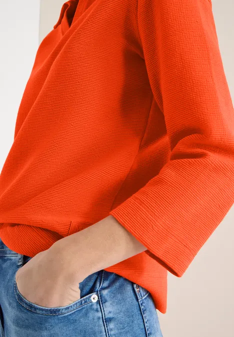 Polo structuré cherry tomato orange