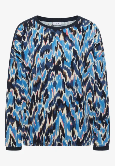 T-shirt à motifs avec bande universal blue