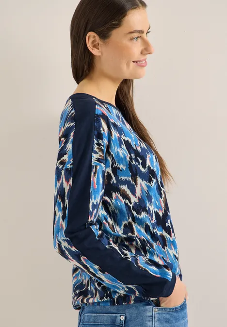 T-shirt à motifs avec bande universal blue