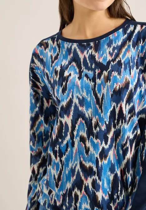 T-shirt à motifs avec bande universal blue