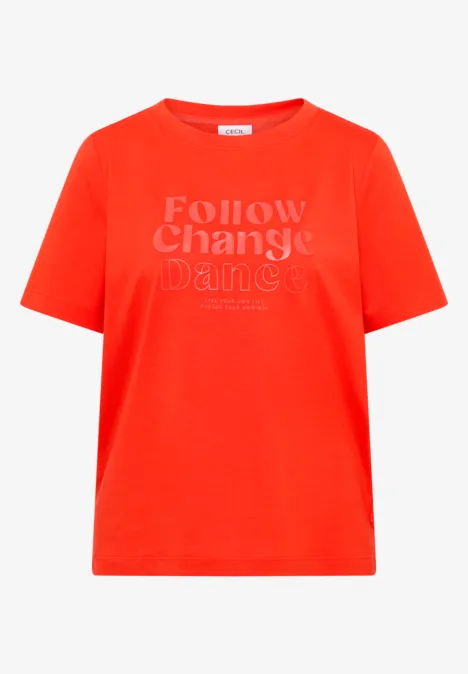 T-shirt avec impression sur le devant cherry tomato orange