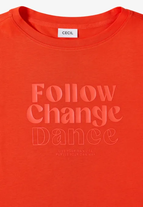 T-shirt avec impression sur le devant cherry tomato orange