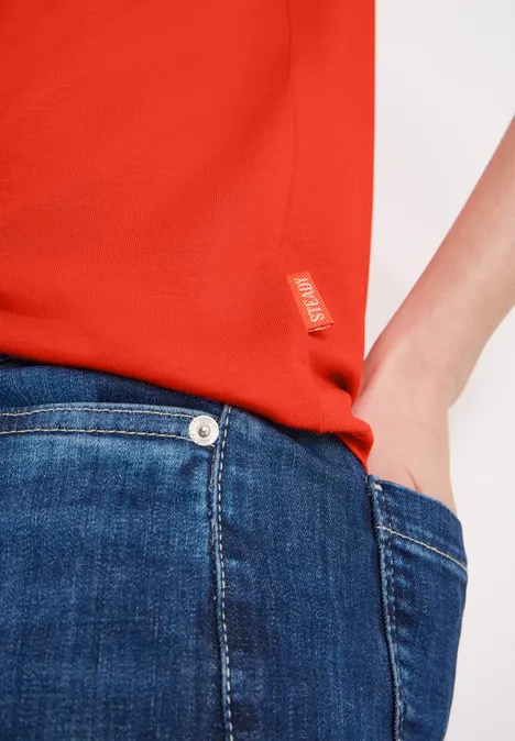 T-shirt avec impression sur le devant cherry tomato orange