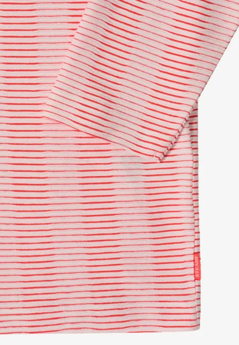 T-shirt à rayures structurées cherry tomato orange