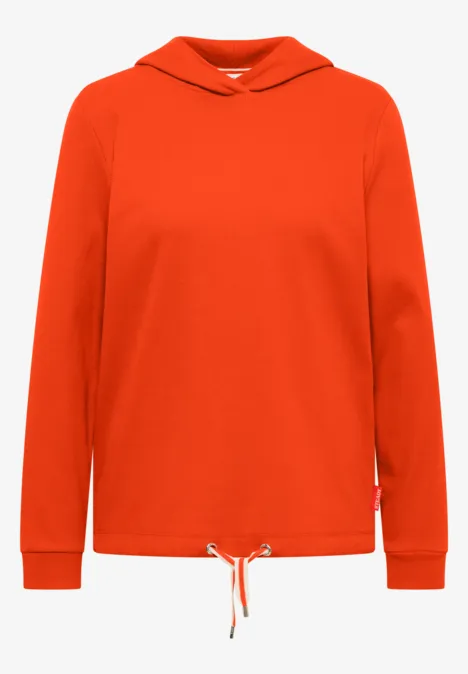 Hoodie en structure côtelée cherry tomato orange