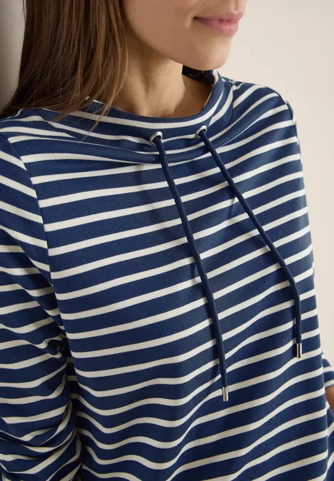 T-shirt à rayures sporty denim blue