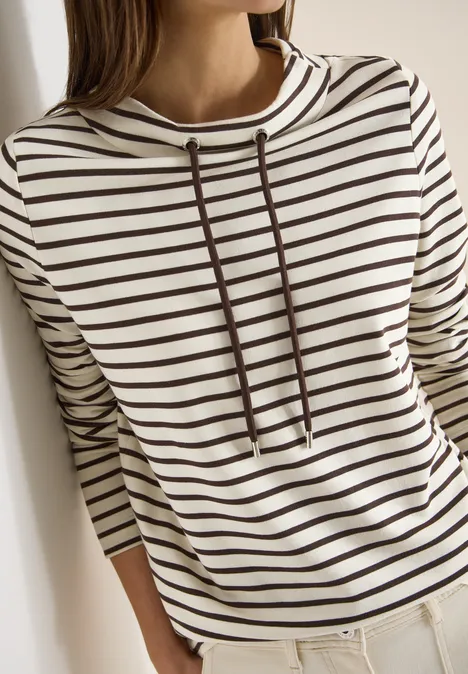 T-shirt à rayures macchiato brown