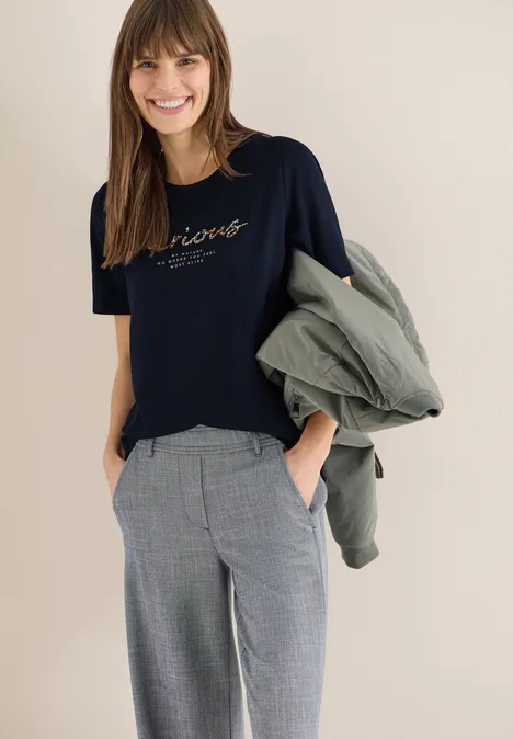 Koszulka z nadrukiem z przodu universal blue Koszulka z nadrukiem z przodu universal blue