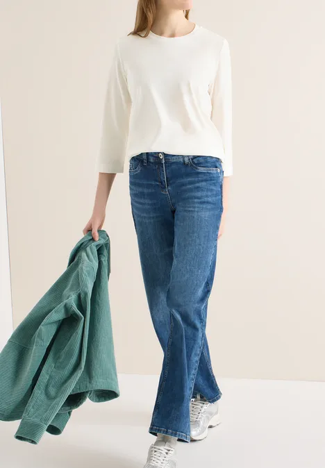 T-shirt avec détail tape vanilla white