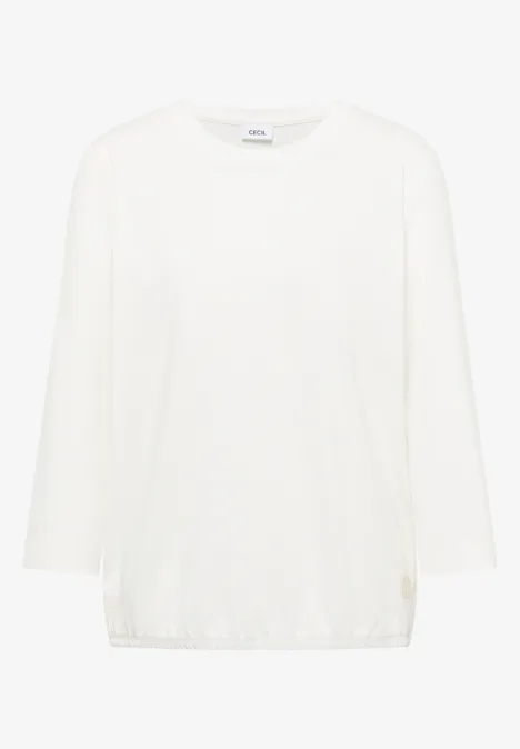 T-shirt avec détail tape vanilla white