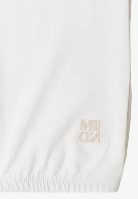 T-shirt avec détail tape vanilla white