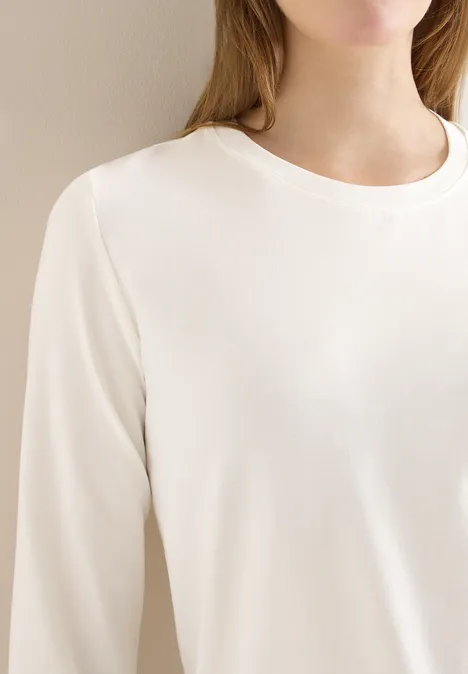 T-shirt avec détail tape vanilla white