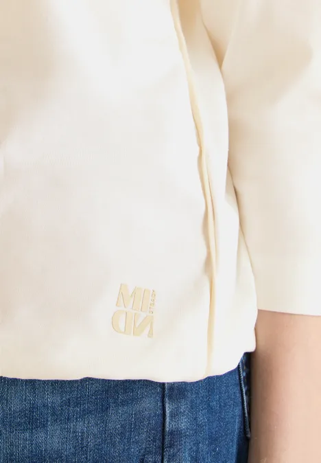 T-shirt avec détail tape vanilla white