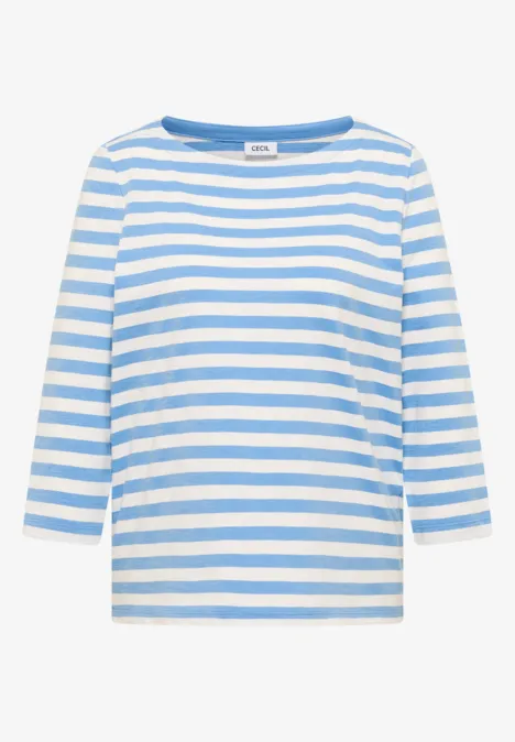 T-shirt de base rayé cloud blue T-shirt de base rayé cloud blue
