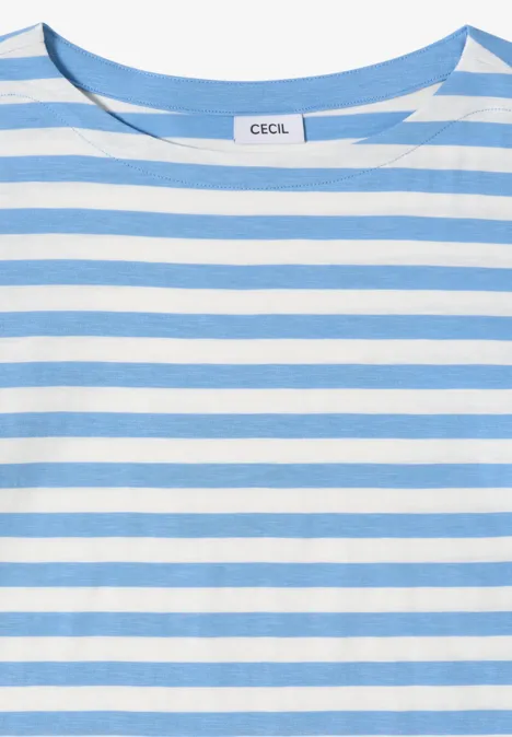 T-shirt de base rayé cloud blue T-shirt de base rayé cloud blue