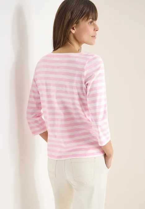Gestreiftes Basic Shirt light blush rose