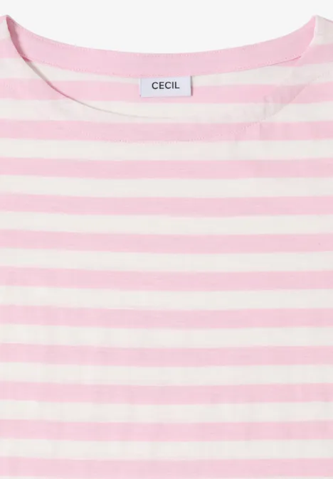 Gestreiftes Basic Shirt light blush rose